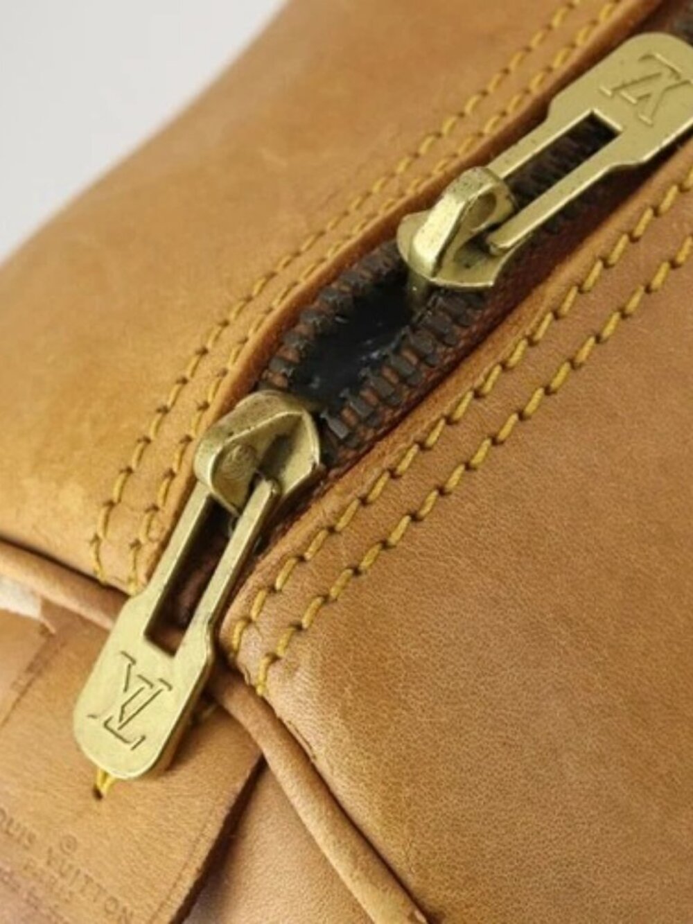 LOUIS VUITTON Nomad Keepall 55 Boston Bag Beige LV Auth 163339 - Picture 12 of 16
